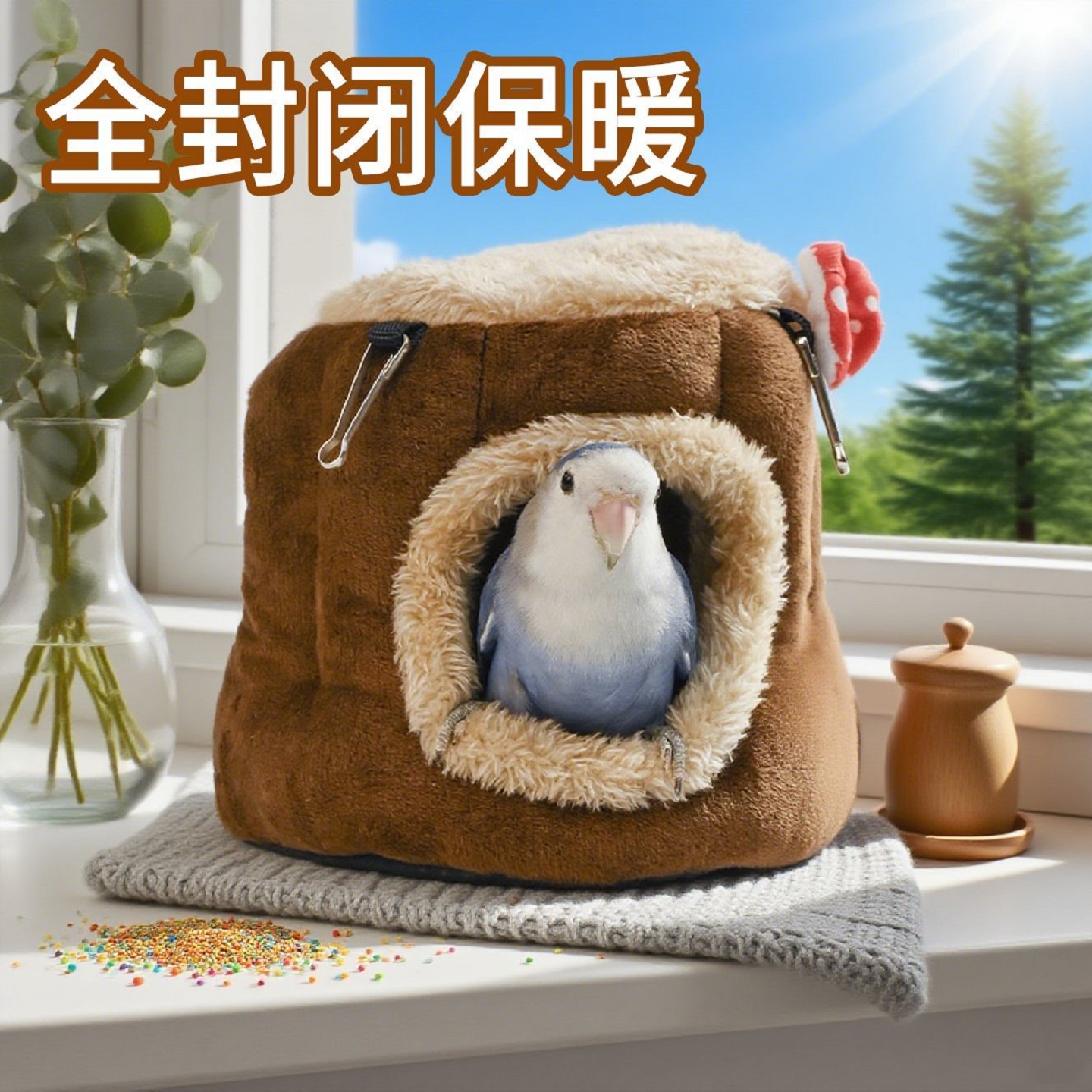 【25年新款】小宠特色树桩保暖窝