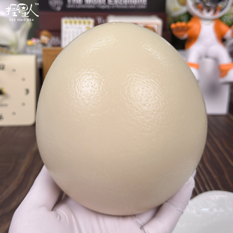 捏星人 【鸵鸟蛋】硅胶捏捏乐 高颜值仿真食物解压玩具 默认微瑕