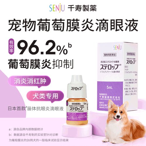 SENJU/千寿犬用结膜炎角膜炎眼睑炎葡萄膜炎甾体类抗炎滴眼液5ml