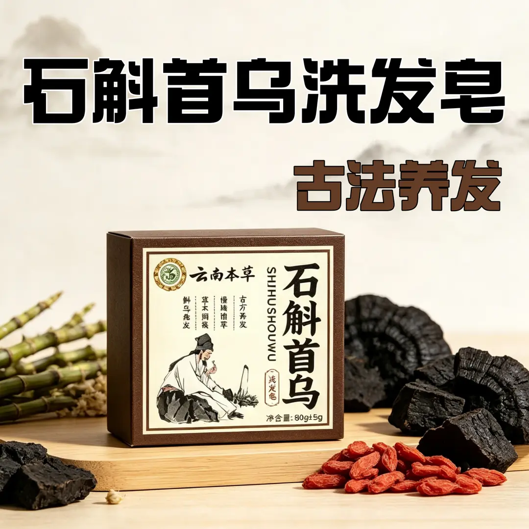 云南本草石斛何首乌洗发皂护理