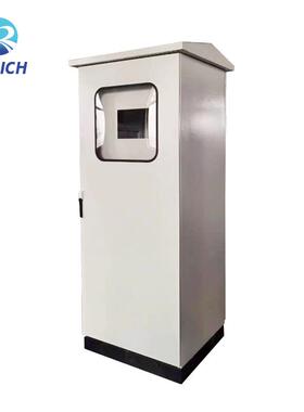 非标ES五折型材仿威图柜带顶部防雨帽户外防水防尘双层门IP56