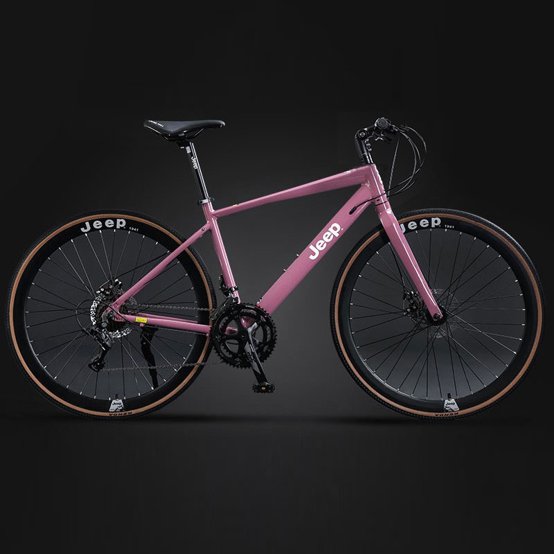 Jeep吉普公路自行车铝合金碟刹男女学生成人代步自行车-RS770