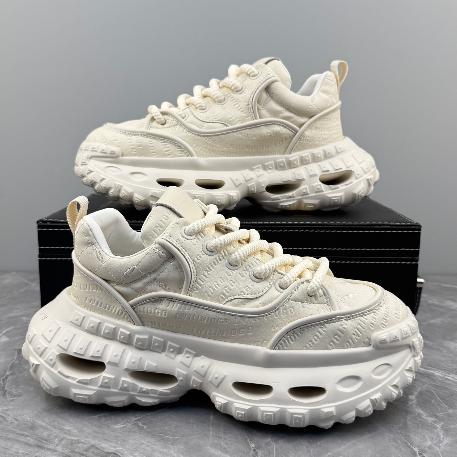 欧洲站男鞋2025夏季新款小众设计潮牌老爹鞋厚底增高轮胎底休闲鞋,流行男鞋,老爹鞋,淘宝优惠券,粉丝福利购,淘宝优惠卷