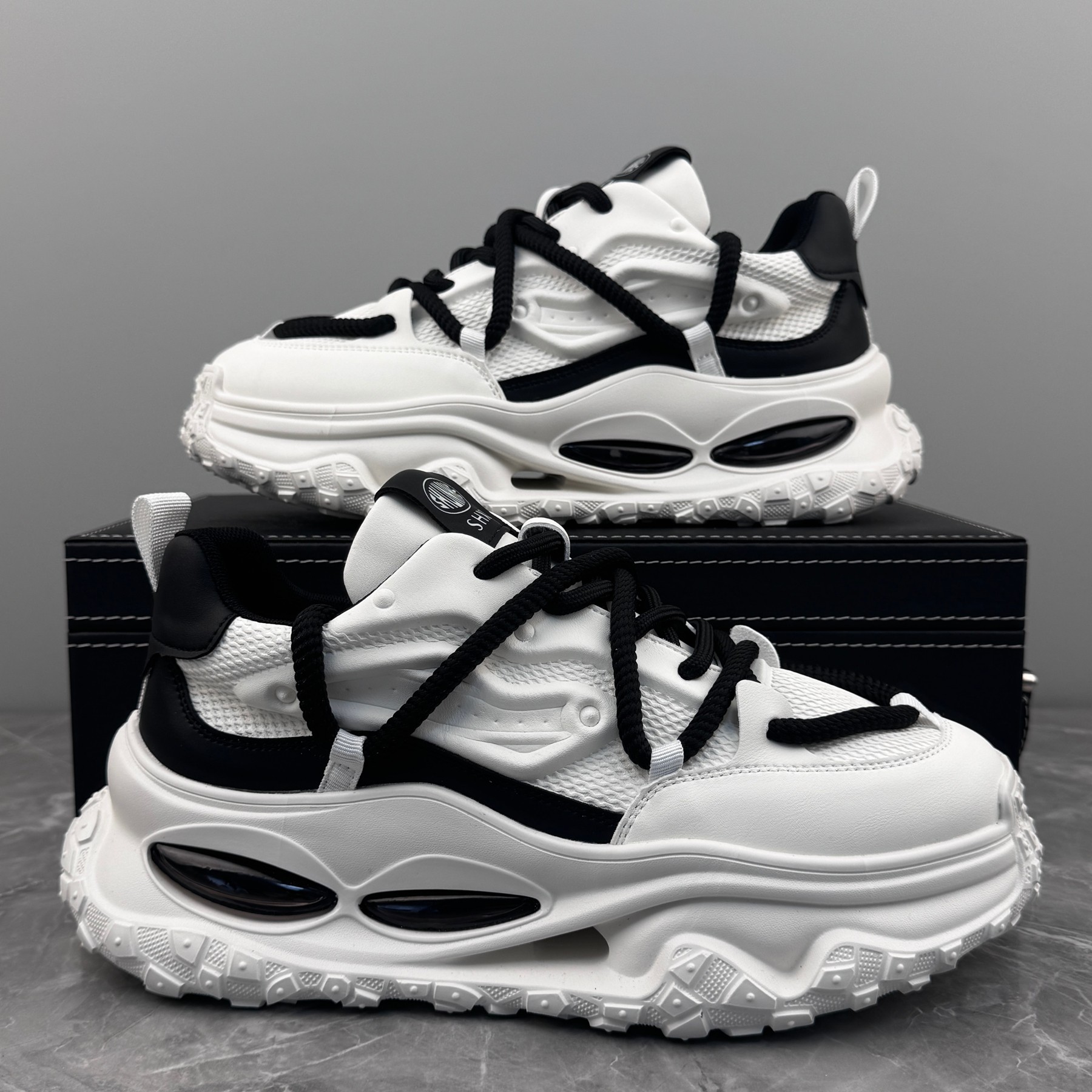 潮牌男鞋2025秋季新款厚底时尚百搭运动休闲鞋潮流个性增高老爹鞋,流行男鞋,老爹鞋,淘宝优惠券,粉丝福利购,淘宝优惠卷