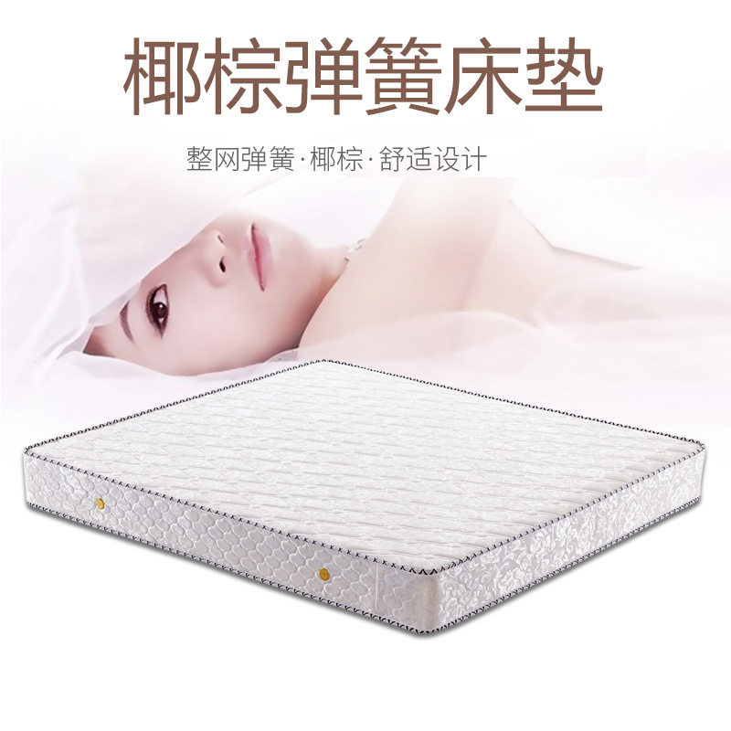 椰棕偏硬乳胶弹簧床垫薄款经济型