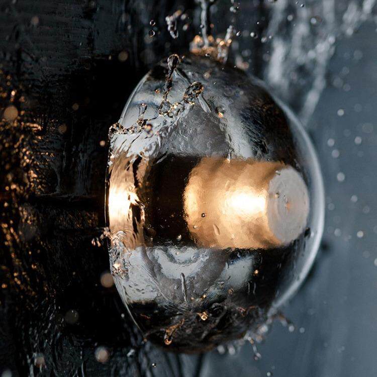 现代简约创意水晶过道户外防水壁灯客厅背景餐厅休闲吧流星雨壁灯