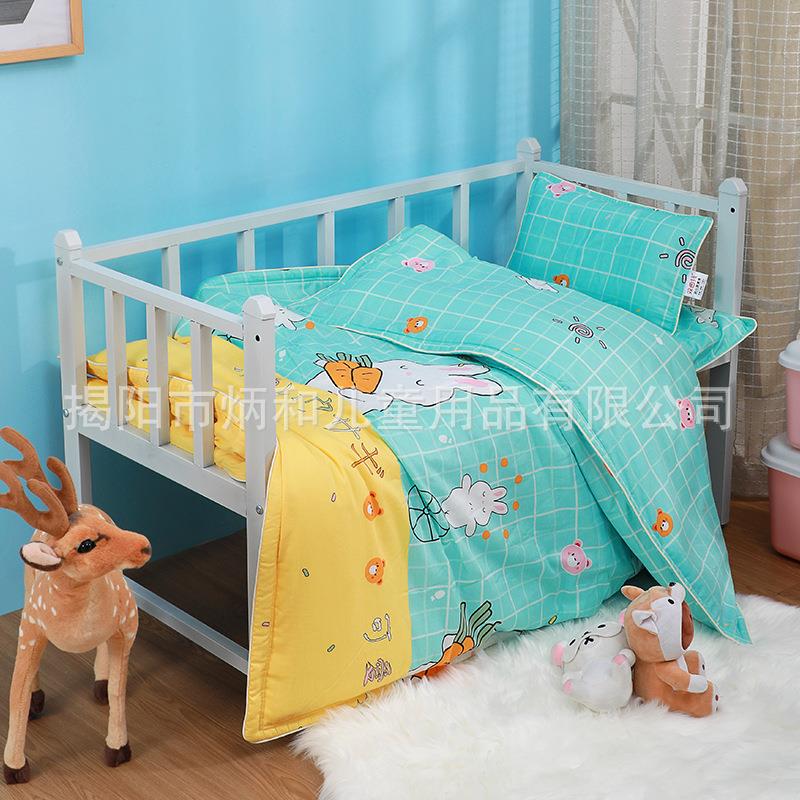 家庭幼儿园被子午睡棉被褥丝绵六件套床上用品含芯儿童被