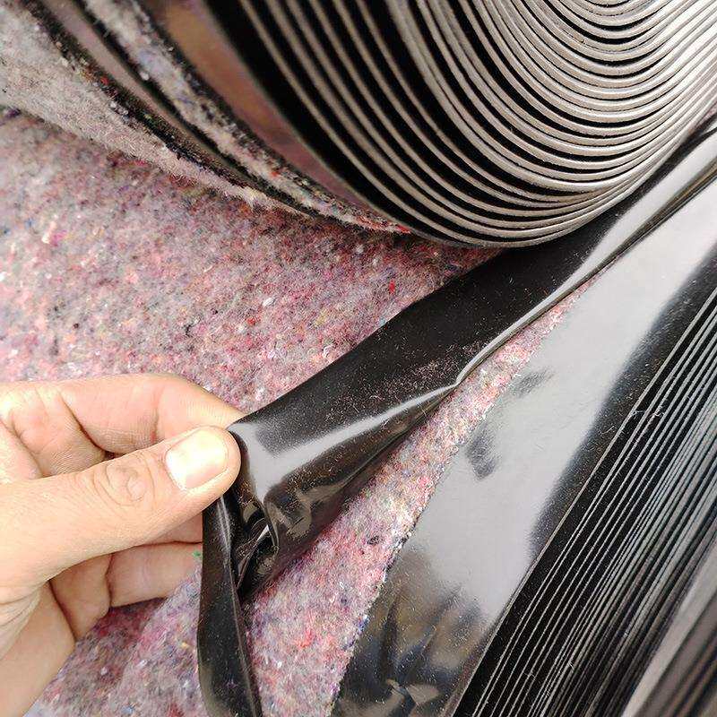 防水土工布大棚防雨保温毛毡工程布防水黑心棉毡布淋膜毛毡覆膜毡