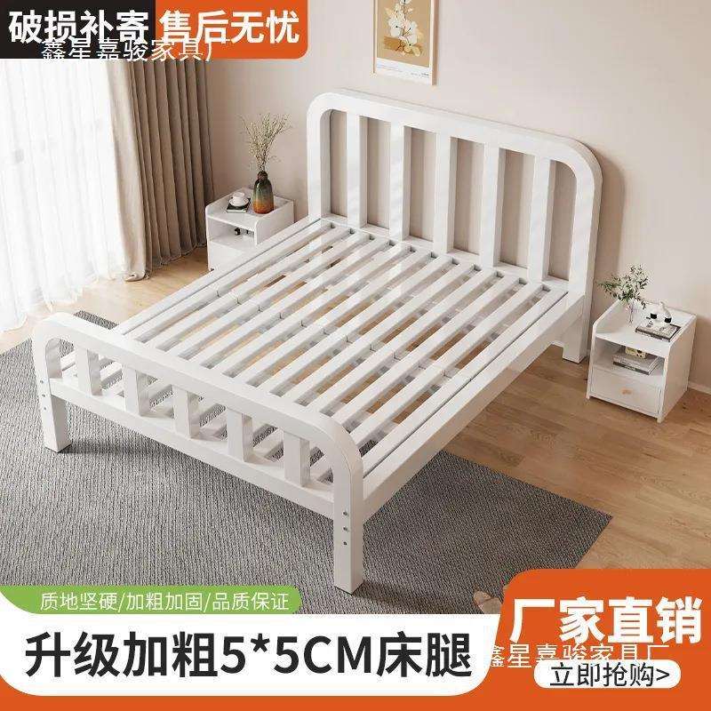 欧式铁艺床1.8米双人床家用出租房1m经济型加固加厚1.5儿童单人床