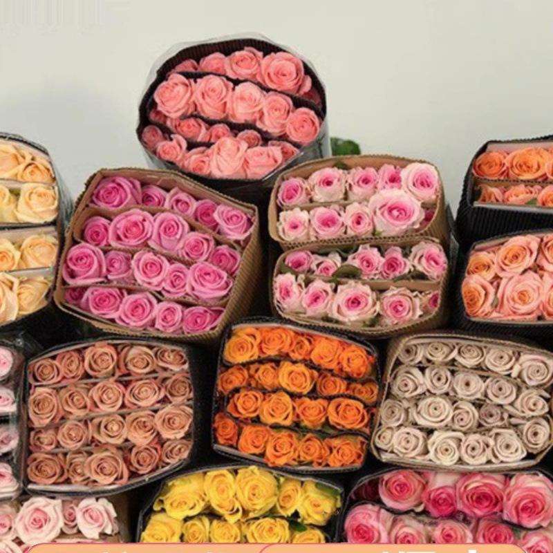 玫瑰花鲜花云南昆地批直发百合向日葵红豆家用鲜切水养插绢花