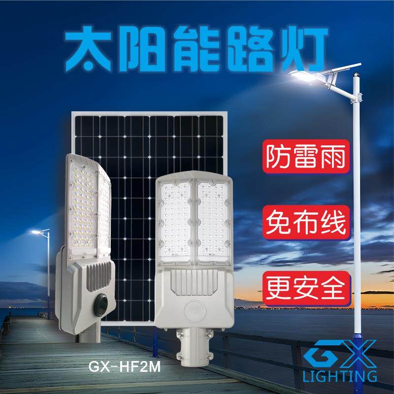 公园游乐场双面高亮路灯庭院灯广场公共停车场太阳能感应遥控灯