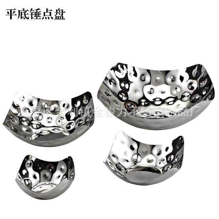 欧式四角锤印碗西餐点心碗餐厅桌面摆件餐碗创意餐具实物碗