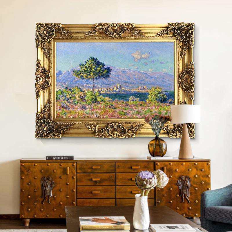 莫奈装饰画世界名画轻奢欧式印象风景油画客厅餐厅卧室过道挂画