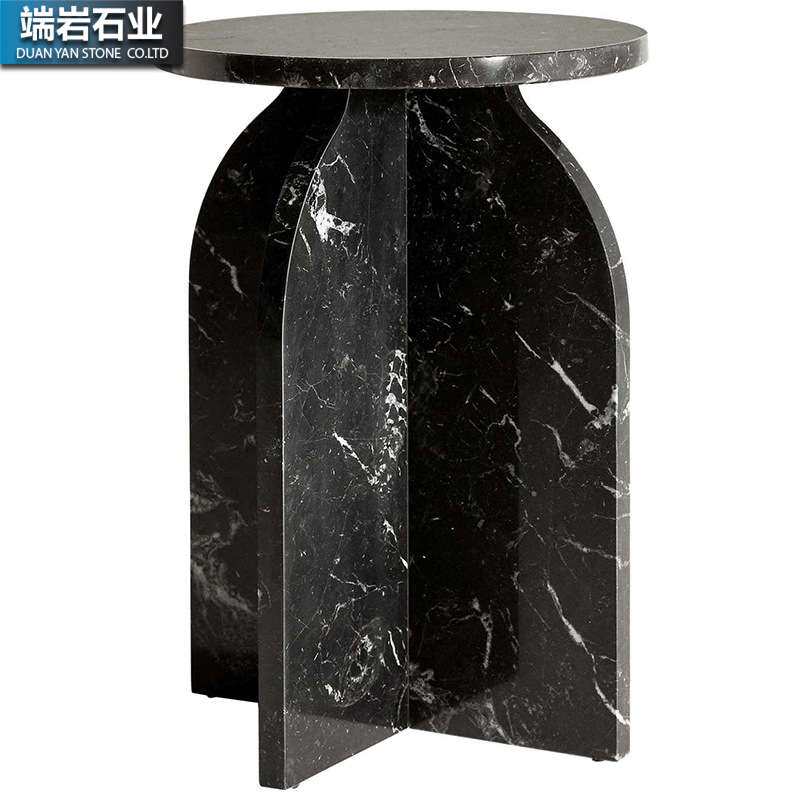 组合茶几天然大理石圆形方形台面书桌茶台餐边桌现代装饰岛台设计