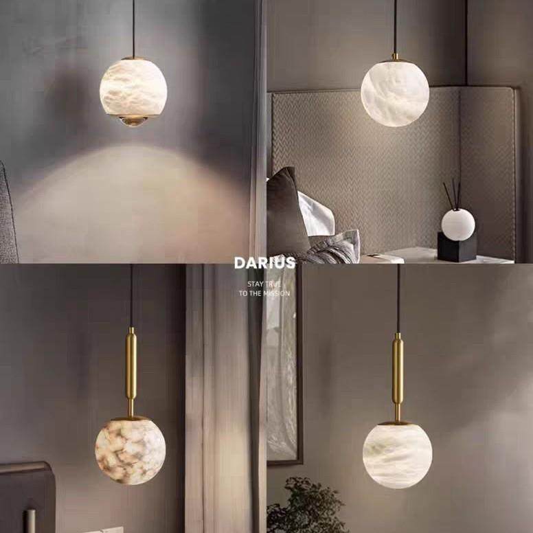 西班牙天然云石主卧室床头小吊灯玄关现代创意设计师中山灯具