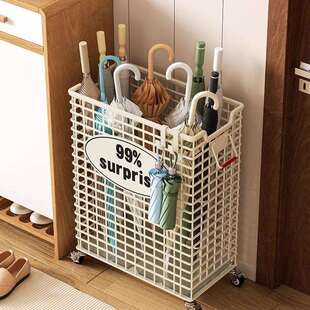 办公室雨伞架可移动带轮小推车家用门口折叠伞长柄伞收纳沥水架子