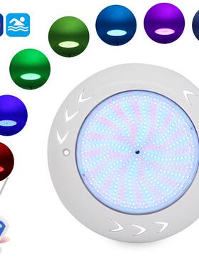 led泳池灯全灌胶防水12VRGB七彩遥控景观灯水池壁挂式水下灯