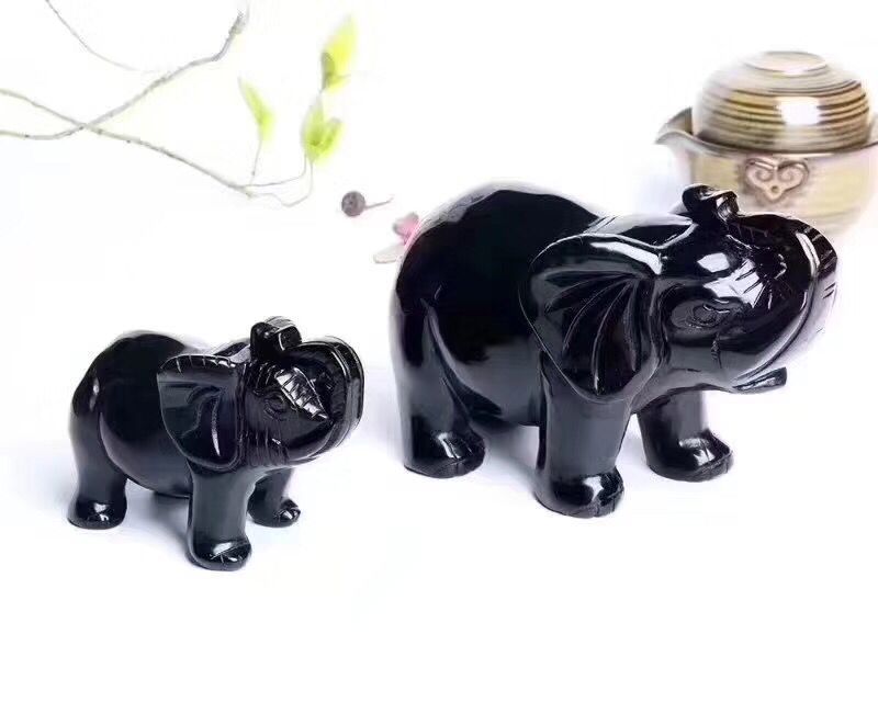 永韵水晶天然黑曜石风水摆件