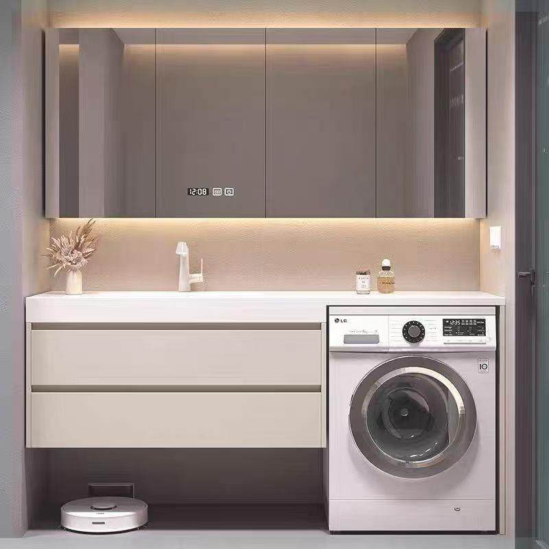 现代简约可丽耐洗衣机一体柜组合岩板无缝实木浴室柜卫生间洗漱台,畜牧/养殖物资,畜牧/养殖器械,淘宝优惠券,粉丝福利购,淘宝优惠卷