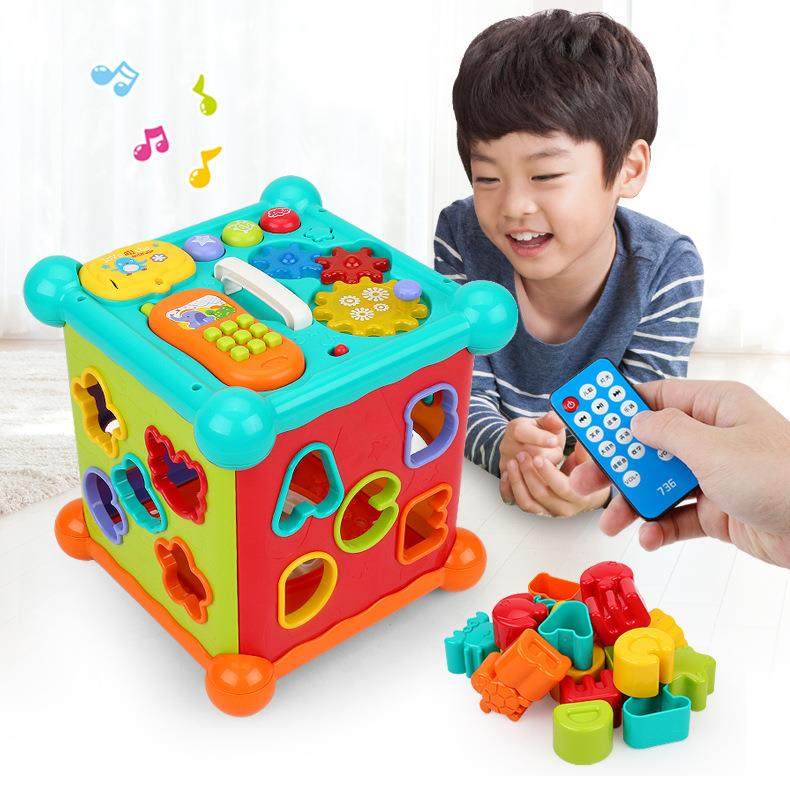 学习探索六面体宝宝音乐启蒙新生儿早教玩具益智拍拍鼓儿童手拍鼓