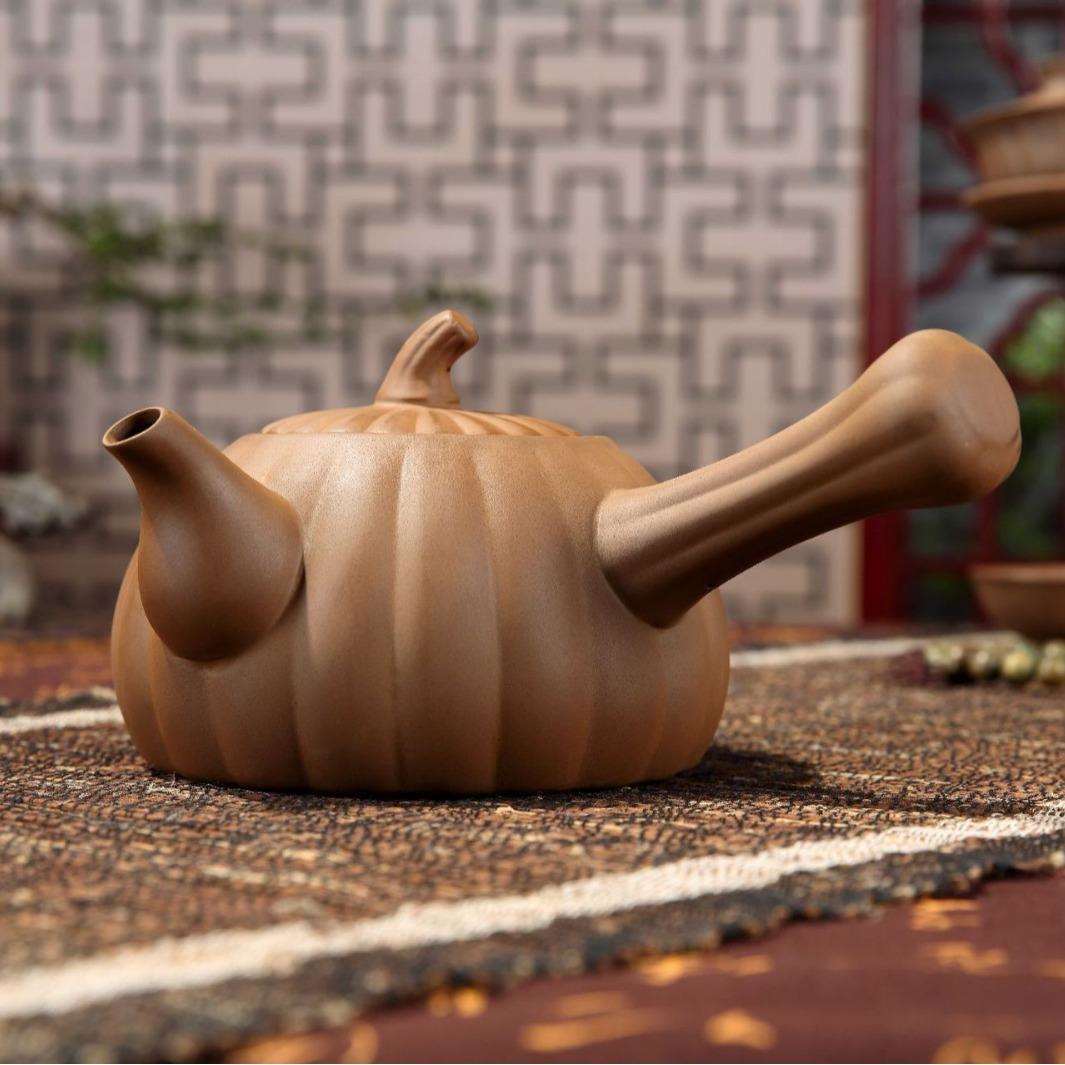 围炉煮茶南瓜壶仿古陶土壶特色工夫茶壶手工粗陶煮茶壶明火电磁炉