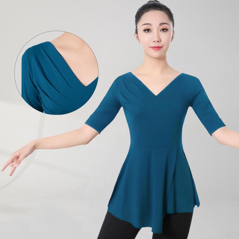 舞蹈练功服套装女新款形体舞成人舞服装练功衣服春夏季现代舞蹈服
