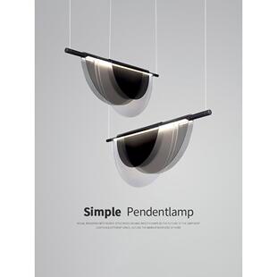 设计师餐厅吊灯后现代艺术创意彩色餐桌吧台灯一字长条办公室吊灯