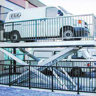 剪式立体停车设备简易升降车库简易货梯仓库货梯汽车升降平台