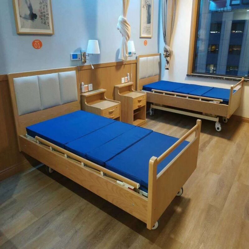 木质适老化多功能居家养老院床实木养老床手动单双手摇床