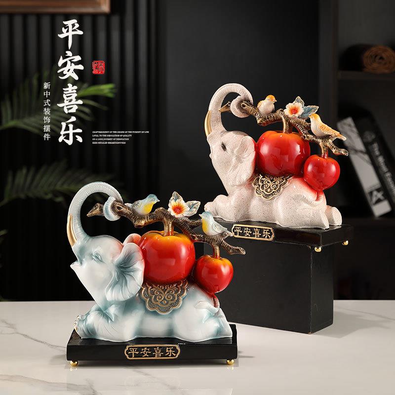 轻奢风大象一对创意家居玄关客厅简约现代高档装饰品电视柜摆件