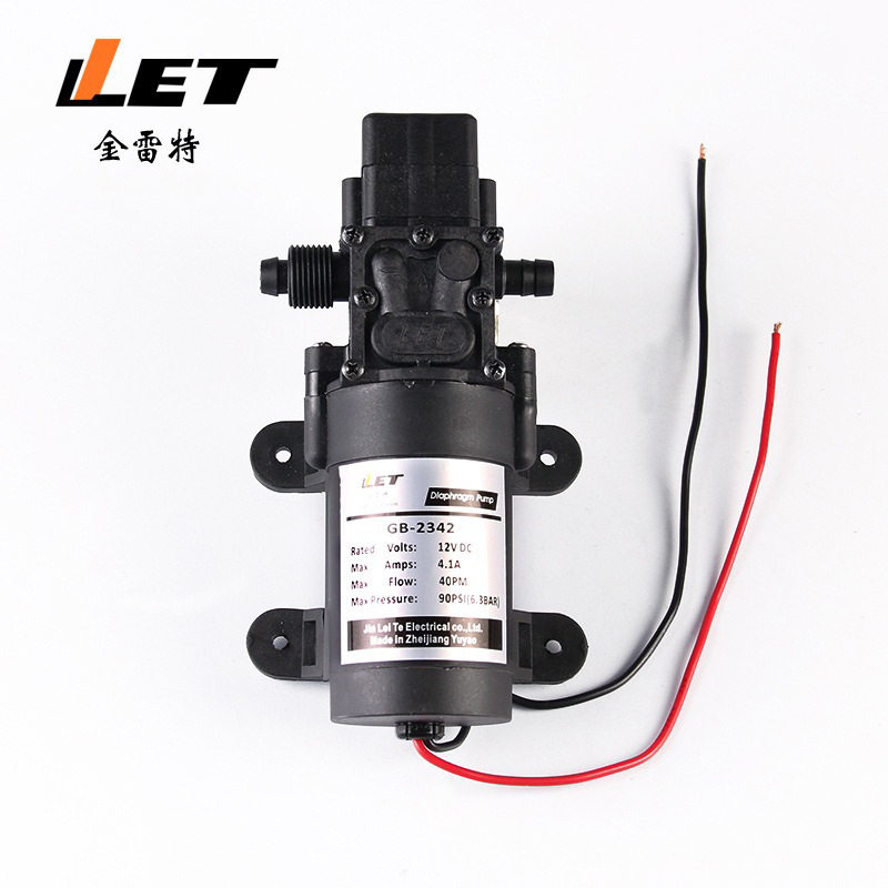 厂家供应12V 24V余姚金雷特高压洗车水泵 GB-2342微型自吸隔膜泵