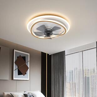 现代北欧卧室吸顶灯风扇灯轻奢隐形吊扇灯网红餐厅客厅电扇灯灯具