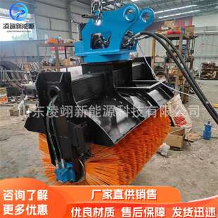 车载式除雪滚刷铲车装载机加装大型清雪抛雪设备