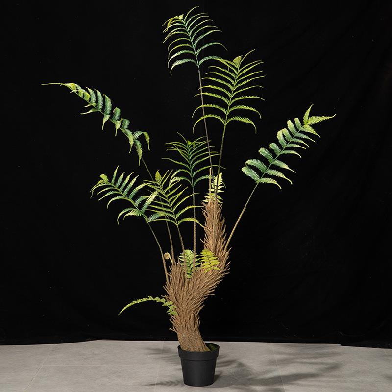 室内落地装饰金星蕨类假绿植盆栽北欧仿真植物盆景摆件假树