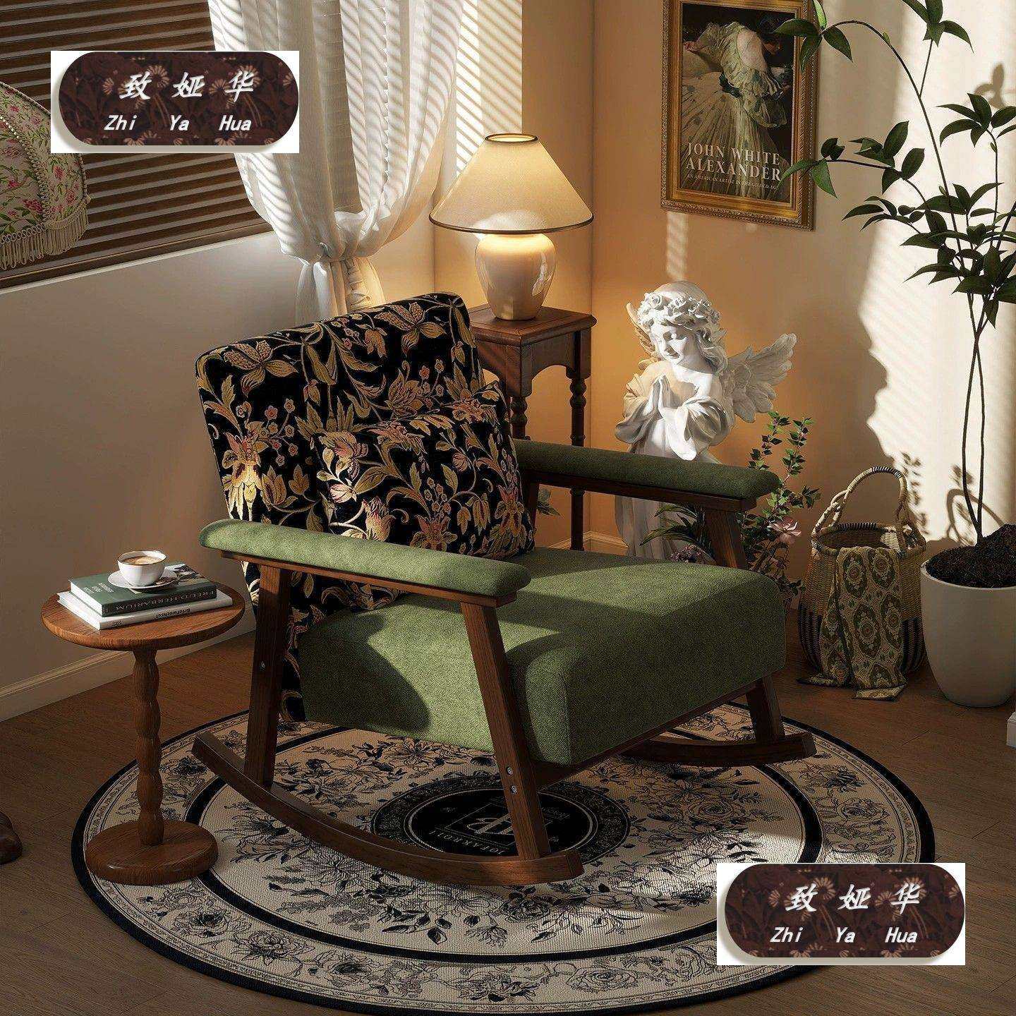 单人摇椅沙发可躺摇摇椅大人躺椅客厅阳台家用休闲美式中古风实木,影音电器,更多影音配件,淘宝优惠券,粉丝福利购,淘宝优惠卷