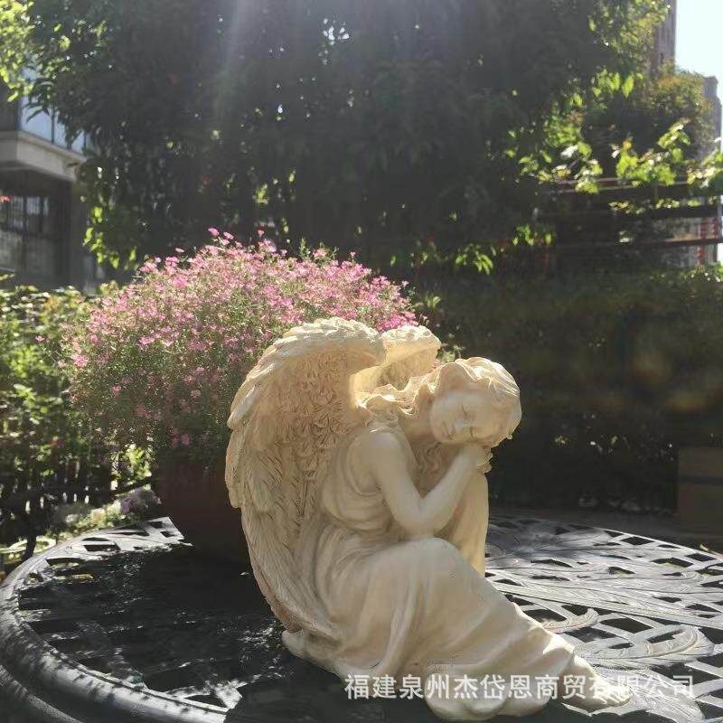欧式家居户外庭院装饰幸福天使树脂工艺品摆件阳台别墅园艺造景