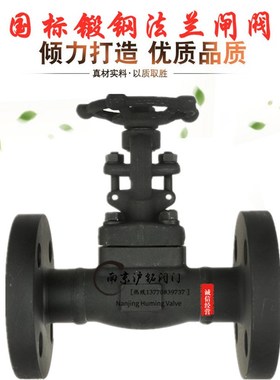 A105N 锻钢法兰闸阀 Z41H-160C黑皮国标高温高压蒸汽导热油 425度