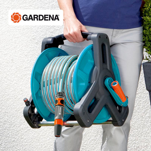 德国进口嘉丁拿花园水管车挂墙水管架浇花水管套装收水管神器水车