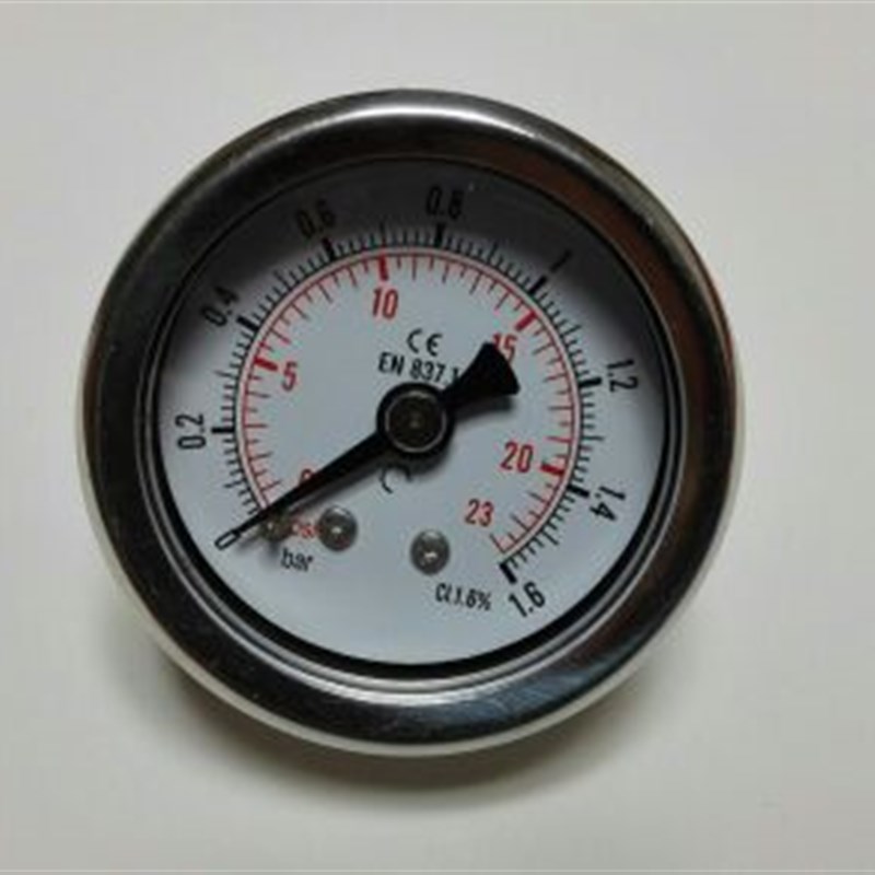 轴向压力表 背后直径41mm 轴向耐震压力表 正面47mm 压力1.6mpa