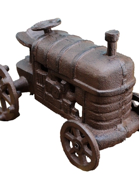 创意个性铸铁家居工艺品复古怀旧拖拉机家居酒店会所装饰桌面