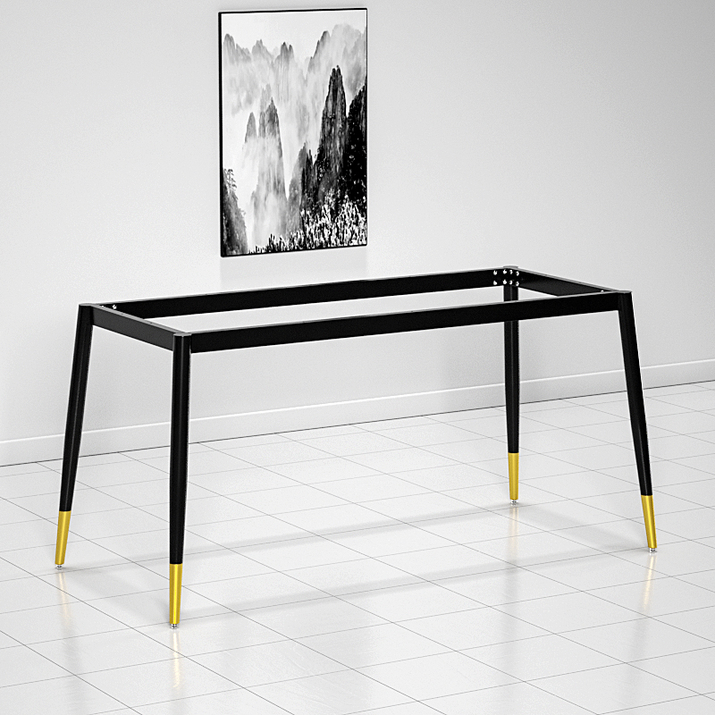 铁艺桌腿支架岩板桌架子大理石餐台底座书桌茶几架金属钢桌脚定制