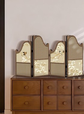 喜鹊如意桌面屏风宋代美学客厅玄关电视柜装饰品中式礼品