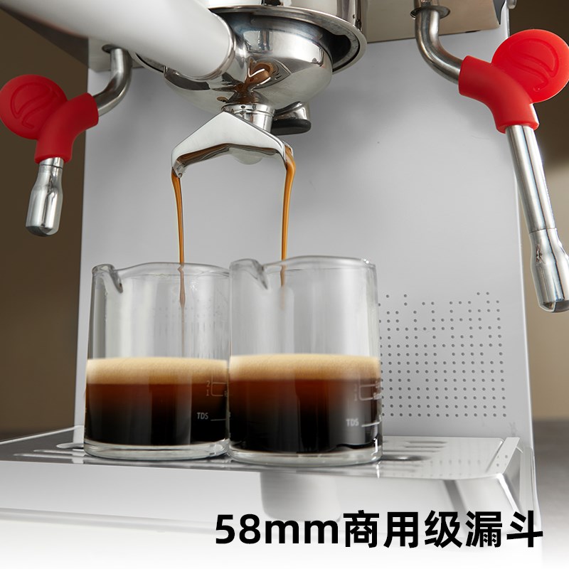 突尼E家用咖啡机小型意式浓缩咖啡一体机全半自动蒸汽打奶泡礼品