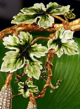 珐琅彩玻璃花瓶客厅酒柜电视柜玄关别墅插花器高档艺术餐桌装饰品