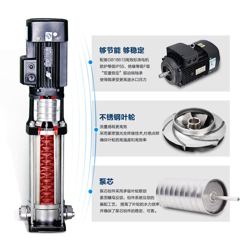 BW不锈钢多级离心泵卧式管道增压泵高扬程循环帮浦商用加压泵
