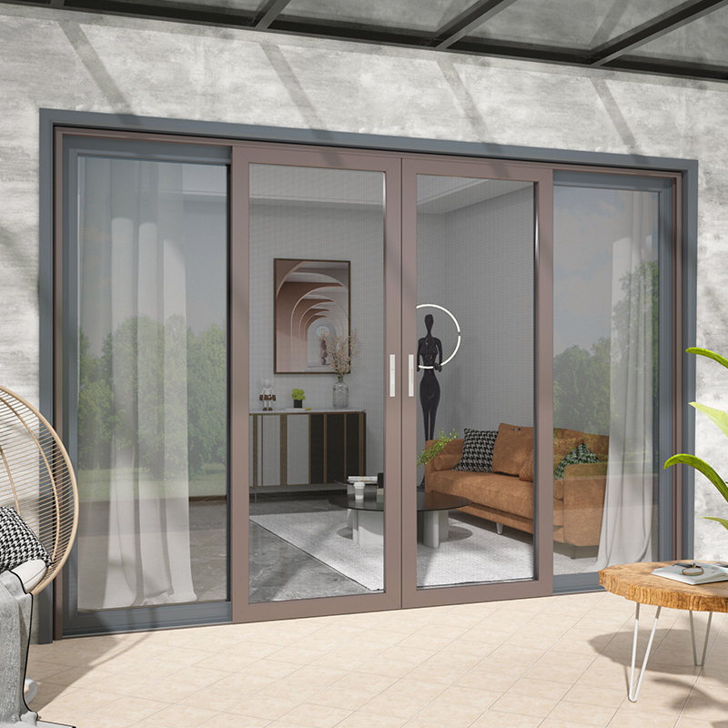 金刚网纱门防盗门纱窗门推拉式阳台铝合金防蚊金钢砂大门沙门带锁