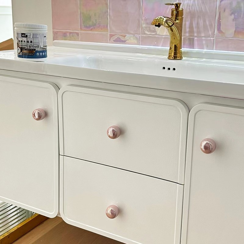 新款法式衣柜拉手简约糖果现代奶油风衣橱柜柜子抽屉柜门把手大全