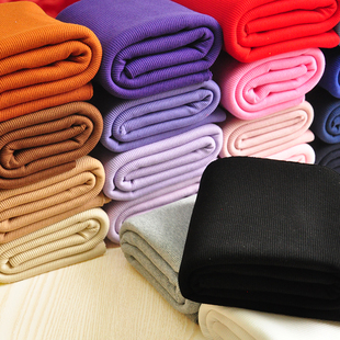 螺纹纯棉领袖裤腰脚口罗纹延长布料针织弹力卫衣夹克校服罗纹面料