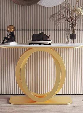 岩板玄柜简约大气奢华工艺入户WWN门边桌靠墙轻奢格大关师风设计