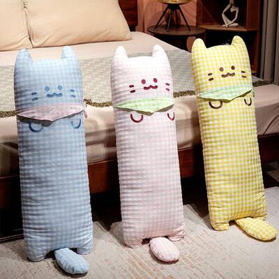 可宿爱通卡猫咪长RBP条抱枕女生睡夹觉专用腿靠枕卧室舍抱睡侧睡